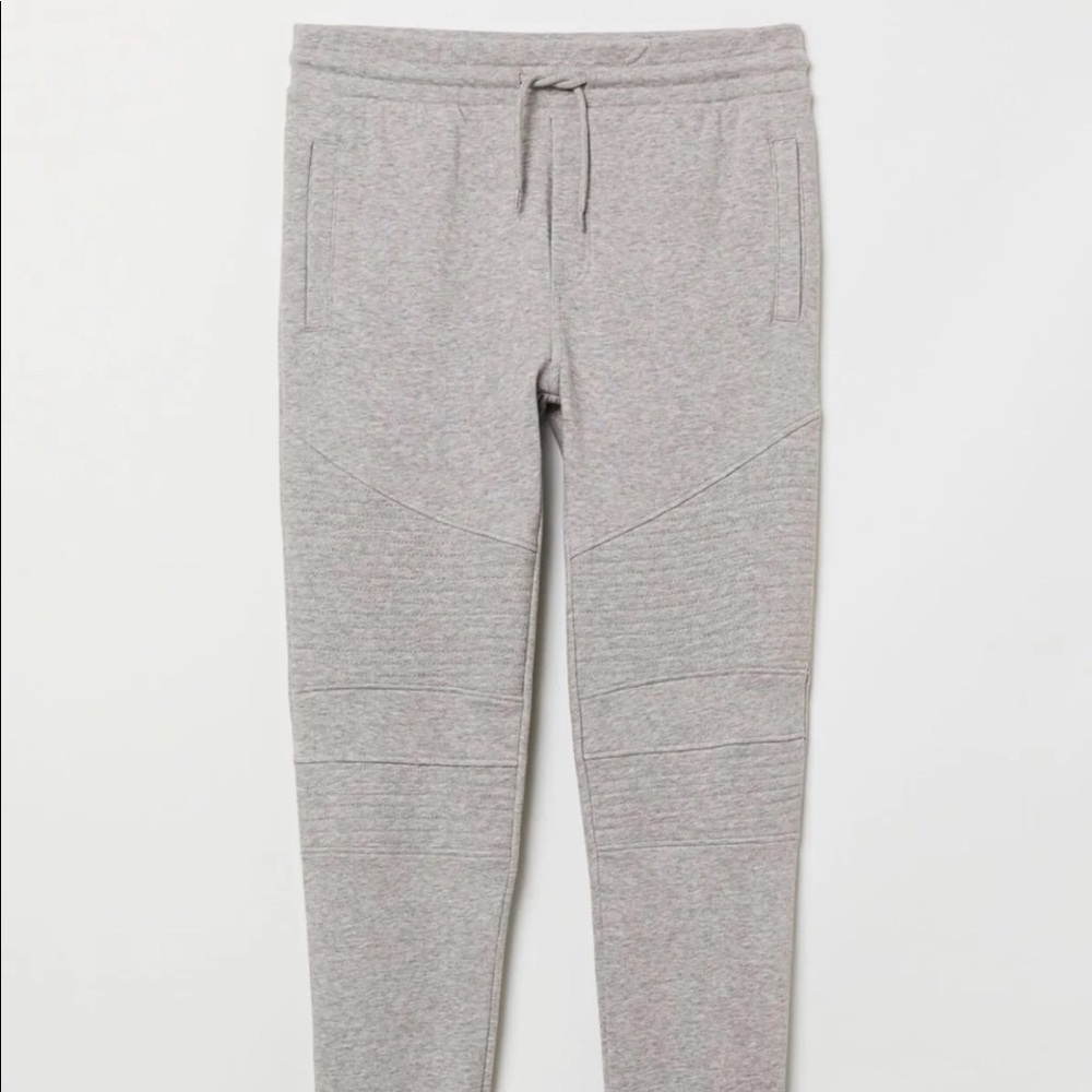 Gray Moto Sweatpants